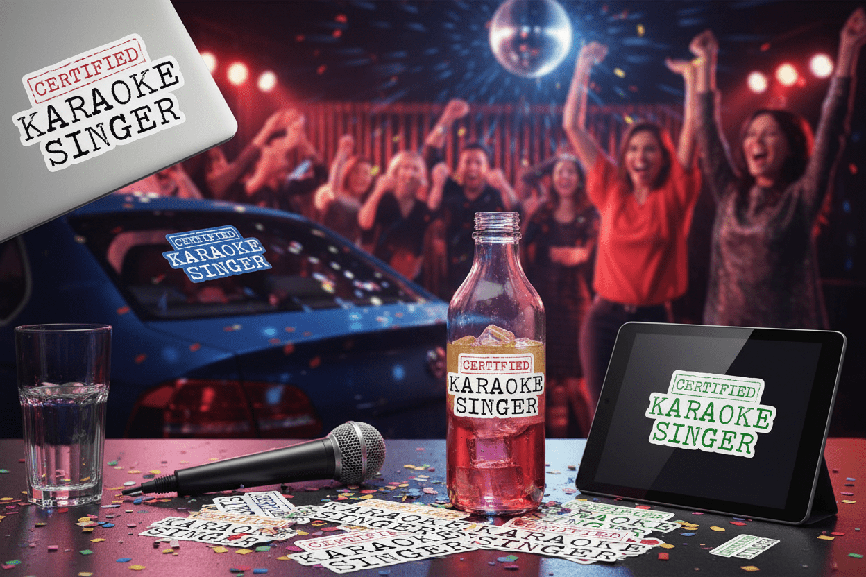 Certified karaoke singer - Stickers and More by MatthiaStickers and More by Matthia