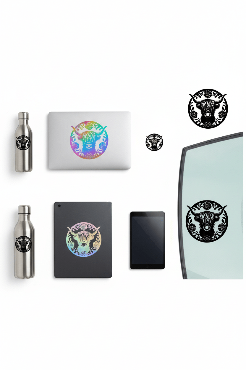 Highland cow sticker - Stickers and More by MatthiaStickers and More by Matthia