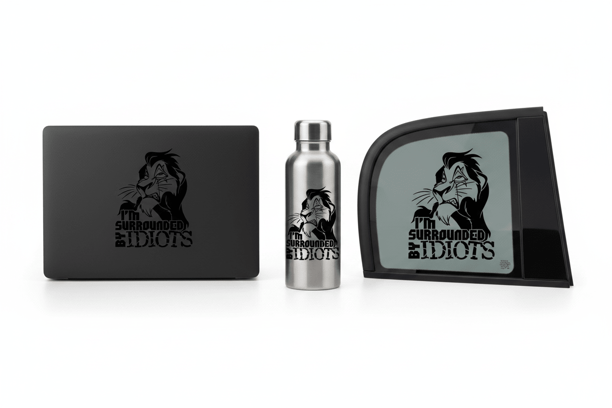 I'm surrounded by idiots - Stickers and More by MatthiaStickers and More by Matthia
