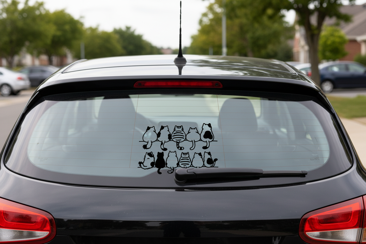 Kitties in a line - Stickers and More by Matthia